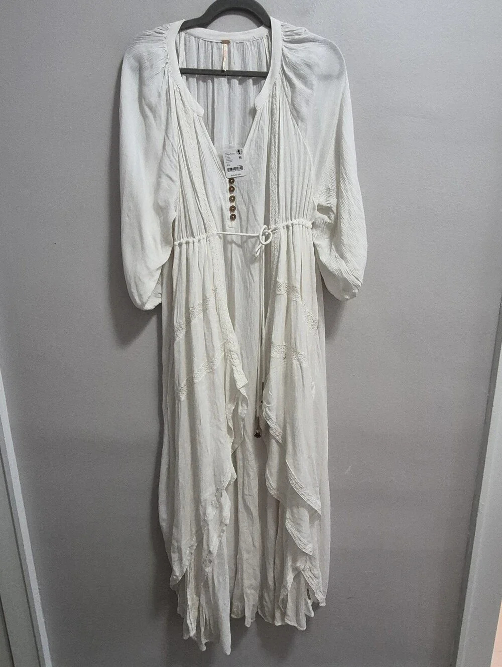 Free People NWT Plenty of Love Maxi Dress In Ivory Size XS - Picture 4 of 9